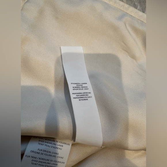 Helmut Lang White Shearling Fur Trim Vest - Picture 5 of 6